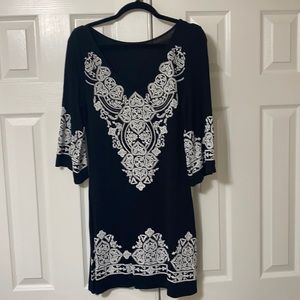 Pink Lily black and white mini dress